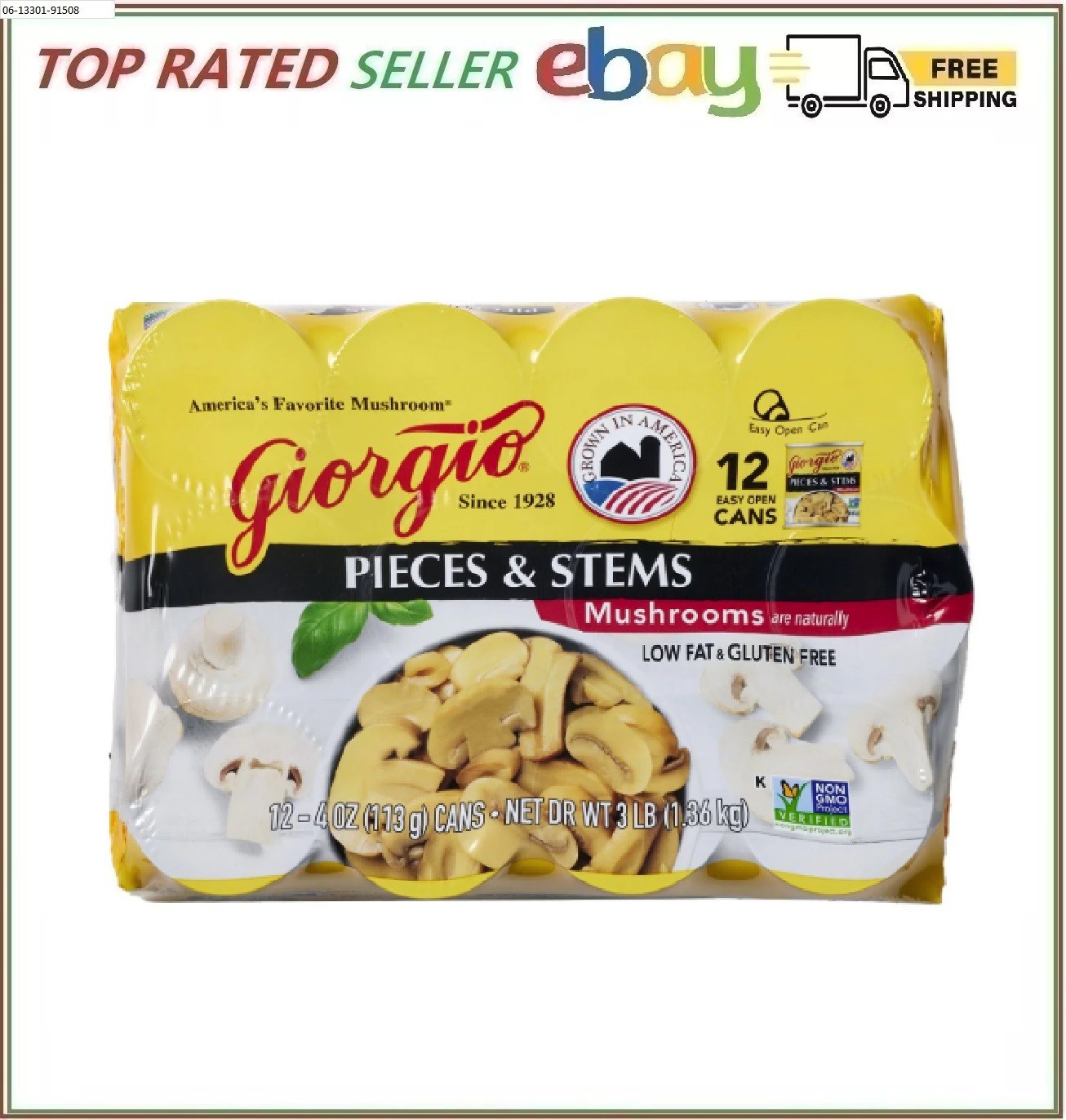 Giorgio Organic Mushrooms, 4 oz., 12 pk.