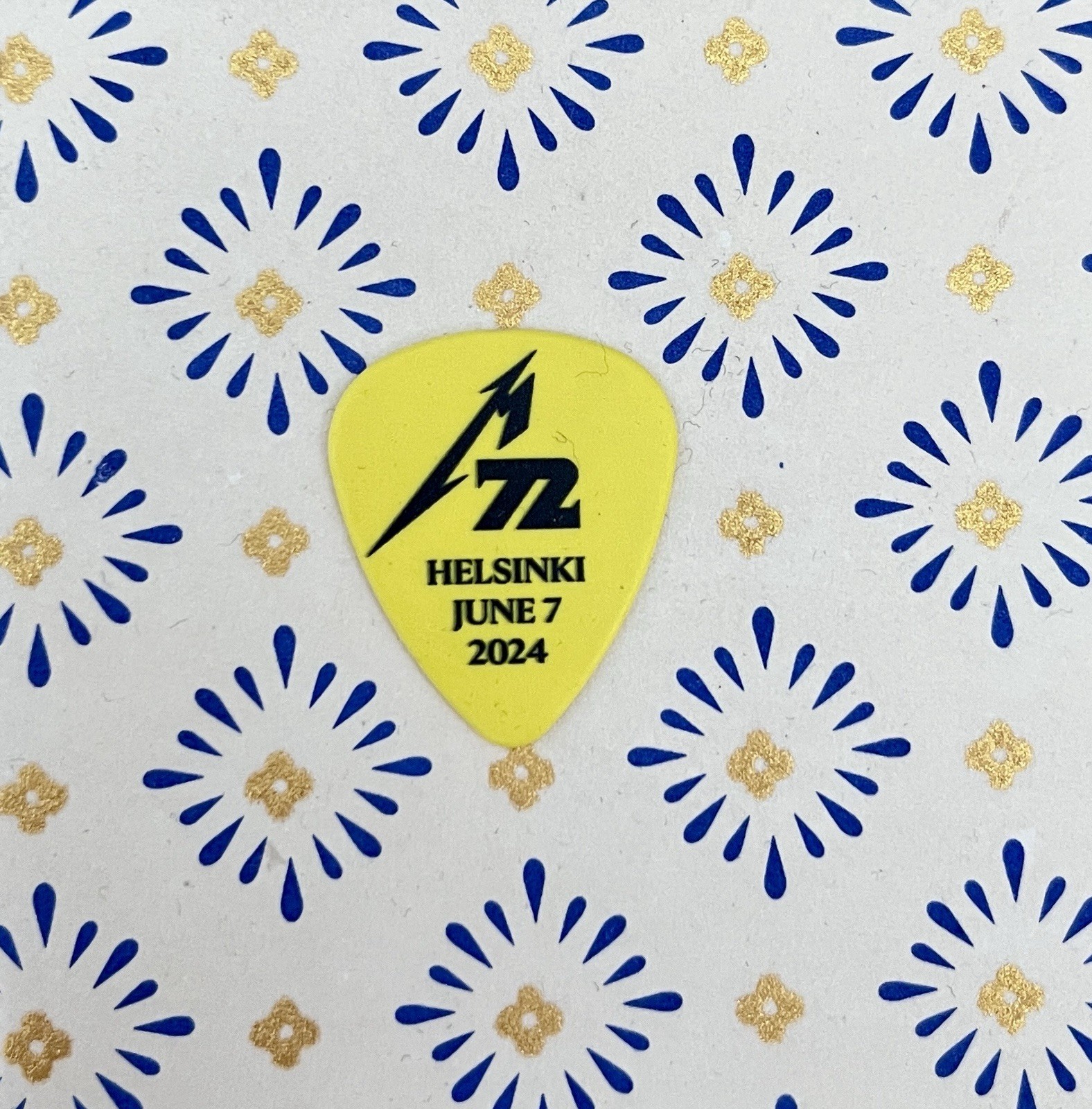 Metallica M72 Helsinki June 2024 Guitar Pick Authentic Tour Issued Rare