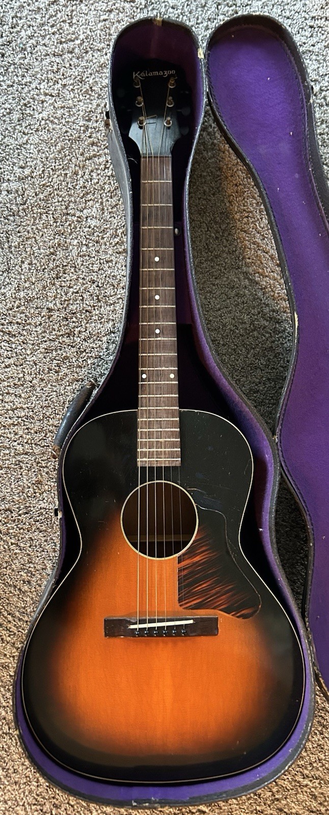 Vintage KG-14 KALAMAZOO GIBSON Pre-War V-Neck Guitar With Case - Please Read Vintage KG-14 KALAMAZOO GIBSON Pre-War V-Neck Guitar With Case - Please Read