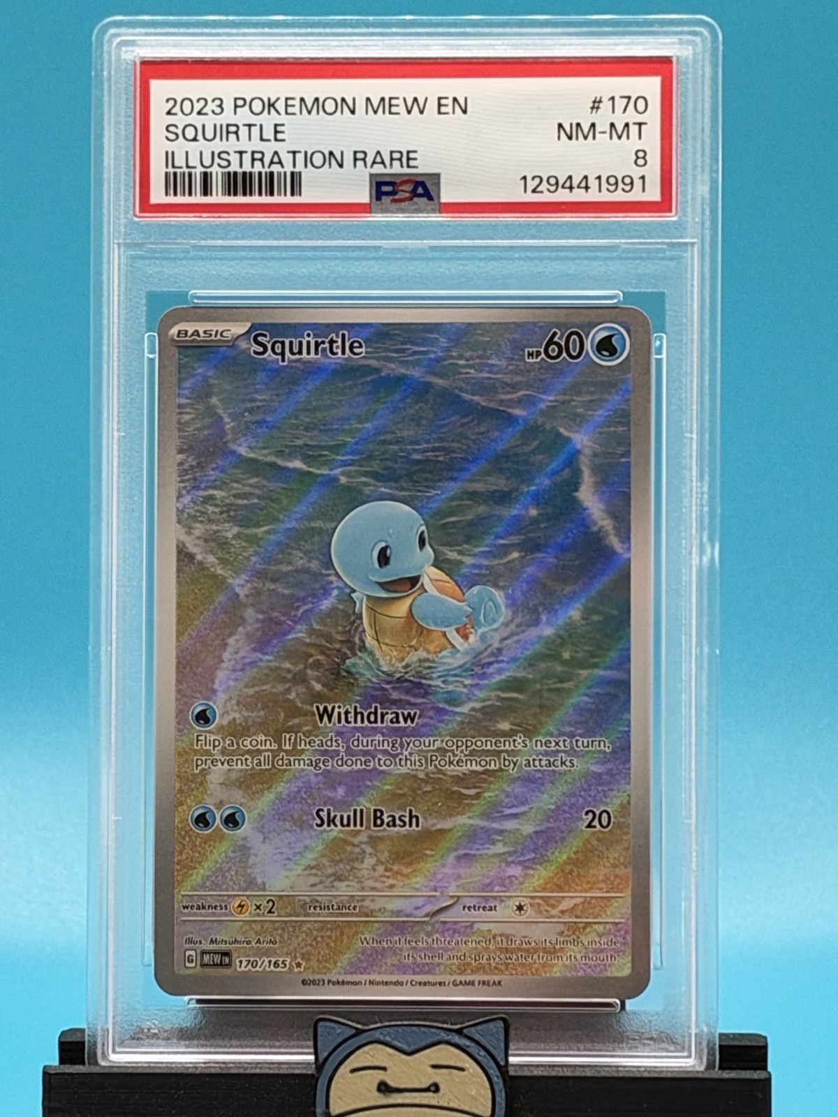 2023 Pokemon 151 Squirtle PSA 8 Illustration Rare #170/165