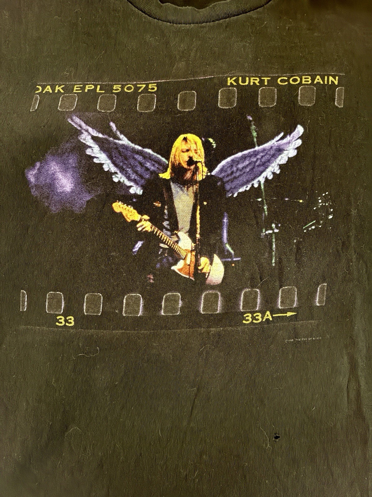 Vintage 1999 Kurt Cobain Nirvana End of Music Angel Wings T-Shirt XL All Sport