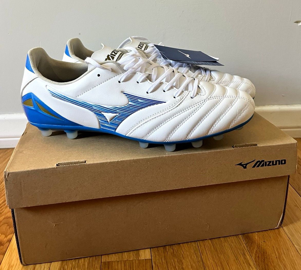 Mizuno Morelia Neo IV Pro AG Football Cleats White/Blue US 10 Medium D Mizuno Morelia Neo IV Pro AG Football Cleats White/Blue US 10 Medium D