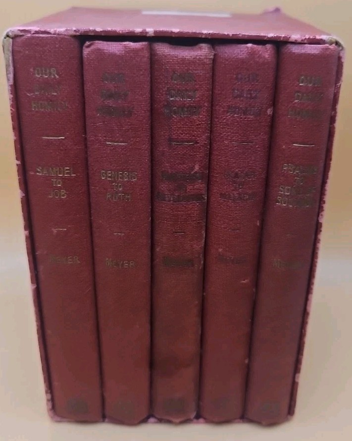 Vintage Our Daily Homily By Frederick B. Meyer Hardcover 5 Volume set