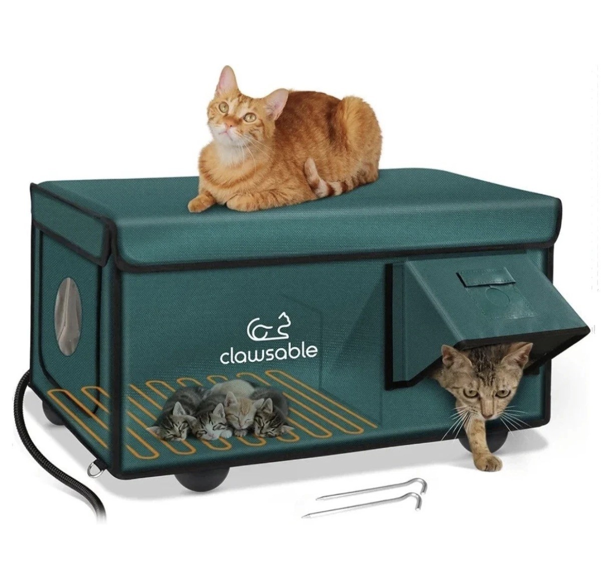 Weatherproof Heated Cat Shelter - Large Outdoor Feral Cat House Stray Waterproof Weatherproof Heated Cat Shelter - Large Outdoor Feral Cat House Stray Waterproof