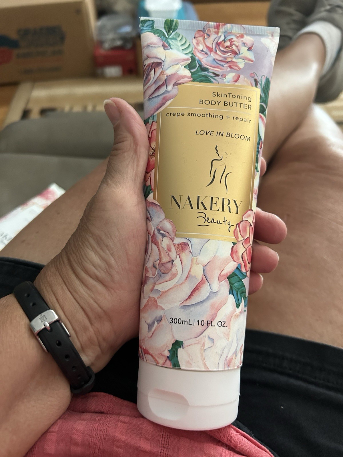 Nakery Beauty Skin Toning Body Butter Crepe Smoothing LOVE IN BLOOM, 10 oz/300mL Nakery Beauty Skin Toning Body Butter Crepe Smoothing LOVE IN BLOOM, 10 oz/300mL