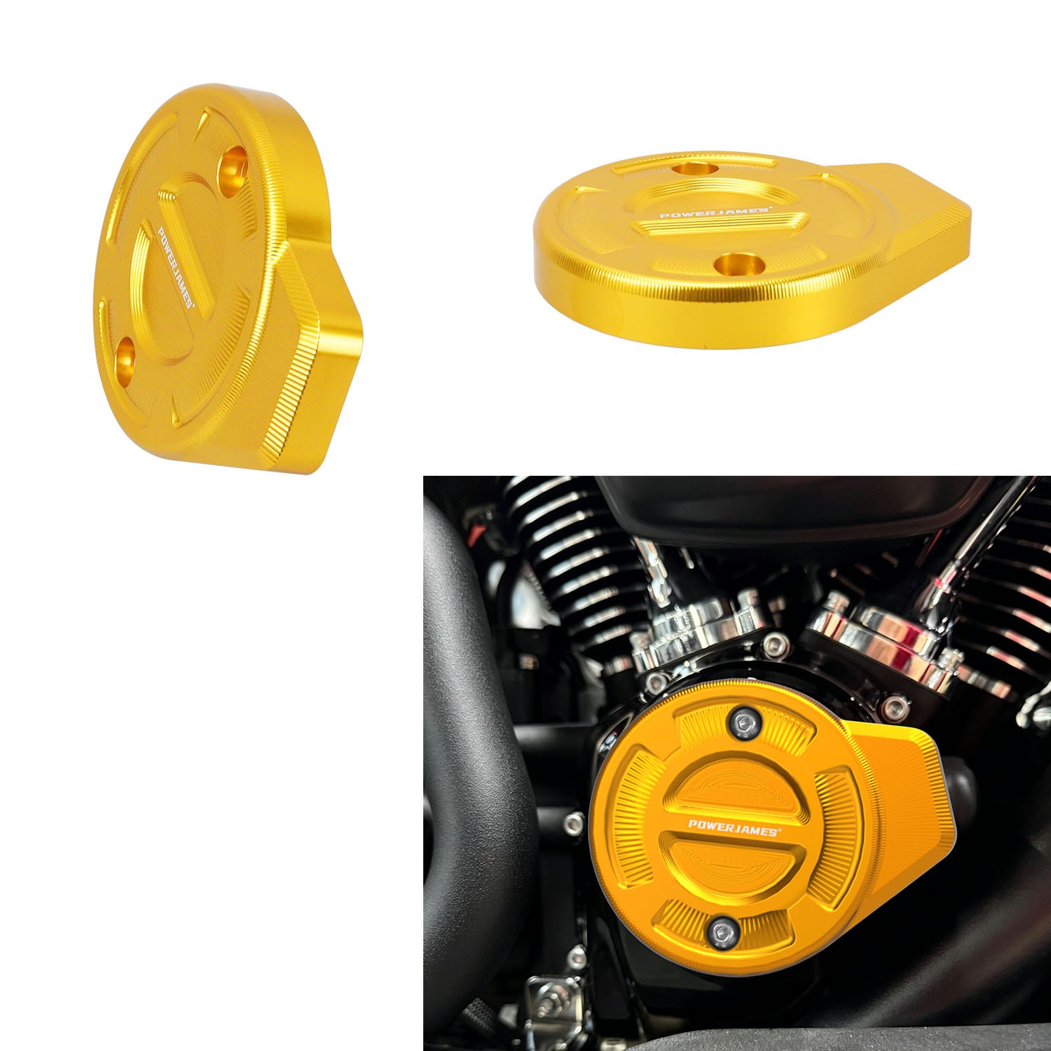 Gold VVT Timer Cover for Harley 2023-26 FLHXSE FLTRXSE, 24-2026 Road Glide FLHX