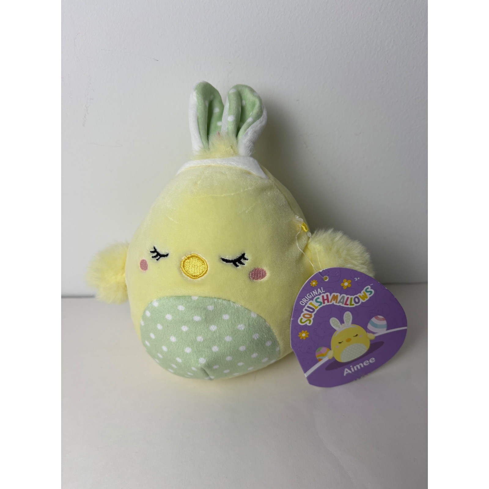 Squishmallows Aimee Yellow Easter Chick Plush Toy 5 inch New w Tags