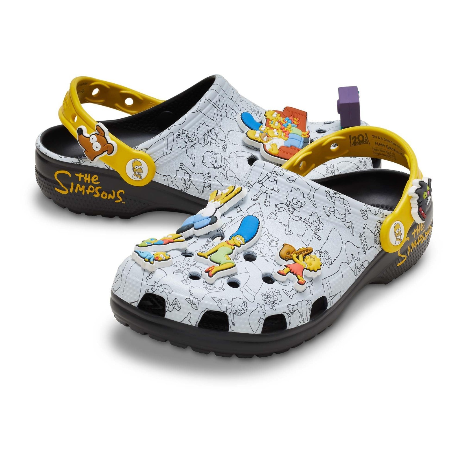 Crocs Unisex The Simpsons Classic Clogs w/ Exclusive Charms Comfort Slip On Crocs Unisex The Simpsons Classic Clogs w/ Exclusive Charms Comfort Slip On