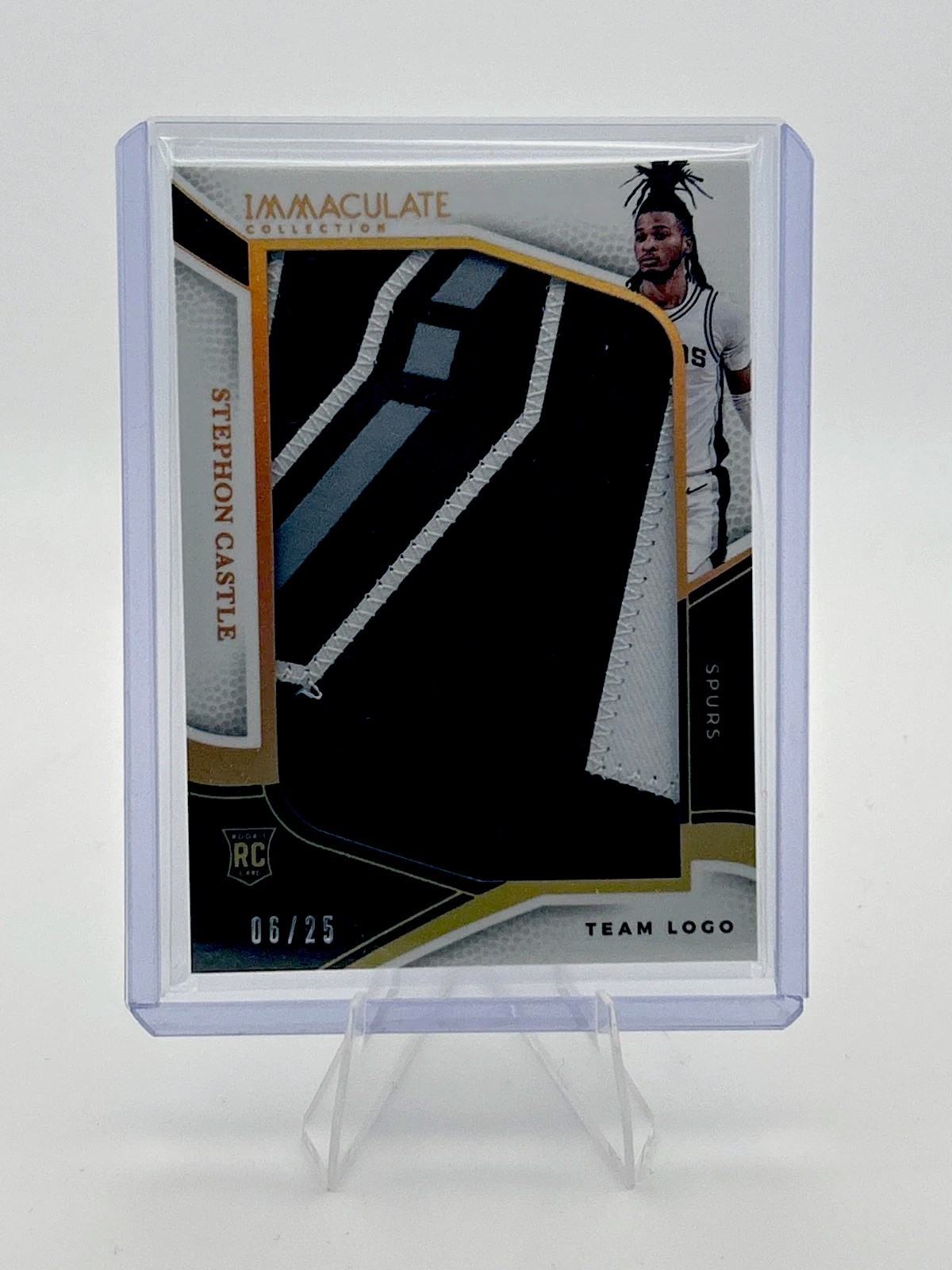 2024-25 Panini Immaculate Stephon Castle Team Logo Jumbo Patch RC /25 #06/25