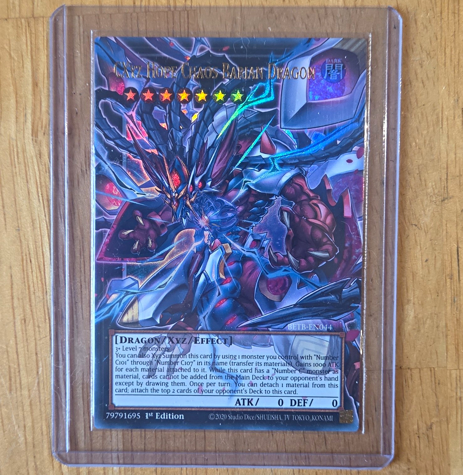 Yu-Gi-Oh Konami CXyz Hope Chaos Barian Dragon Starlight Rare BETB-EN044 Yu-Gi-Oh Konami CXyz Hope Chaos Barian Dragon Starlight Rare BETB-EN044
