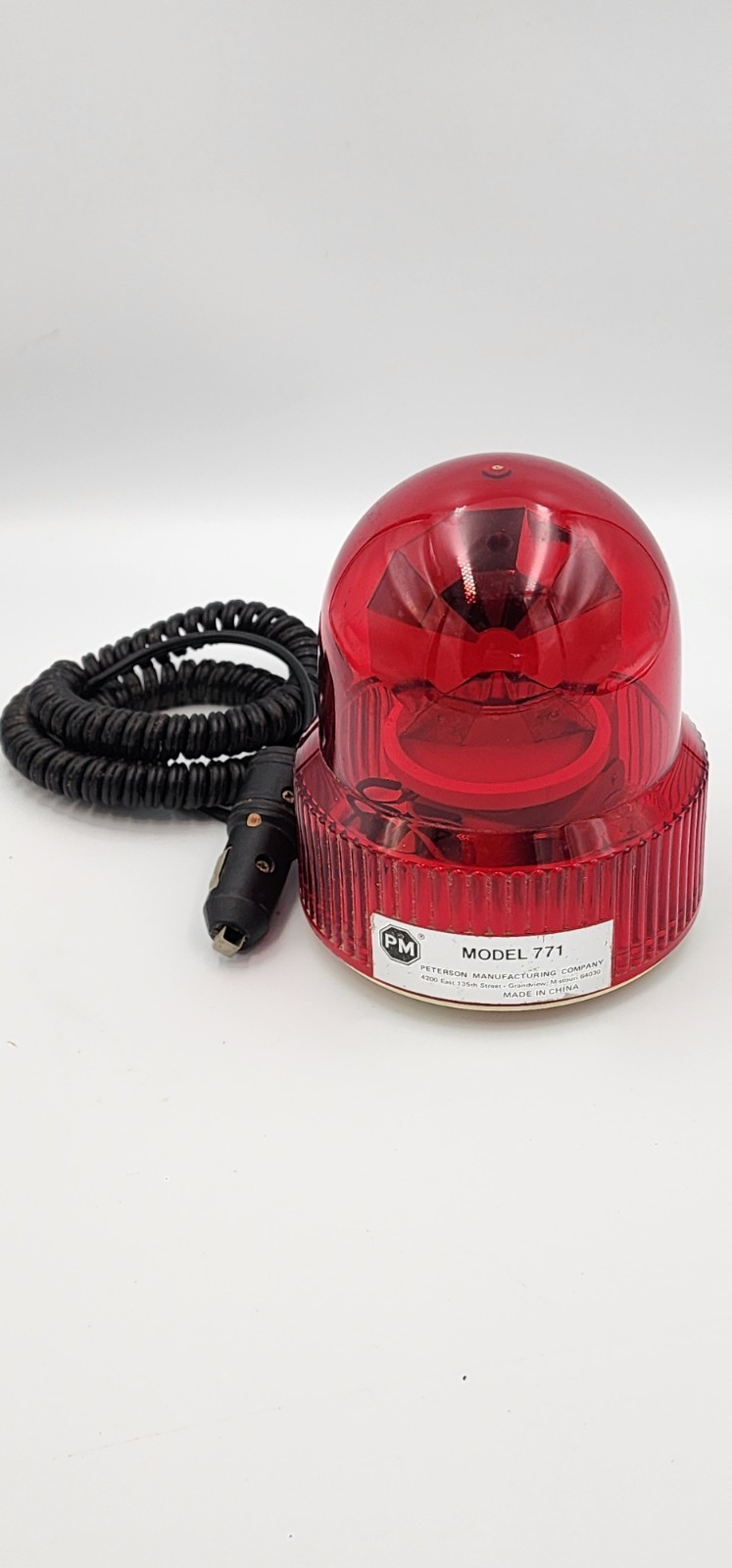 Automotive Flashing Red Strobe Light Peterson Mfg. Model 771 For Rooftop