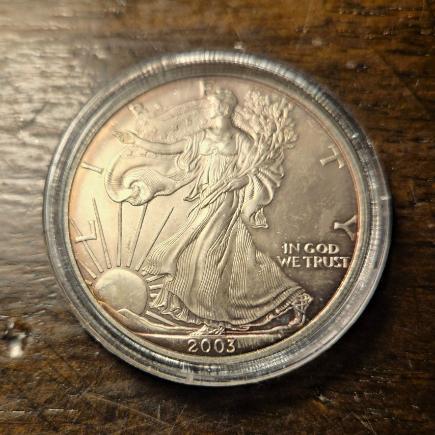 2003 U.S. American Silver Eagle $1  dollar 1 oz .999 Silver circulated