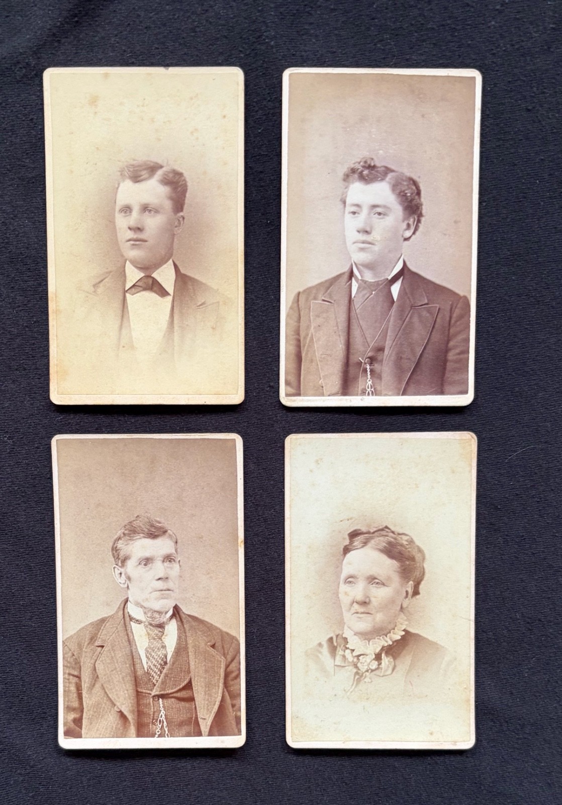 Lot of 4 Antique CDV Photos L.G. Burnham Burlington Vermont Victorian Portraits Lot of 4 Antique CDV Photos L.G. Burnham Burlington Vermont Victorian Portraits