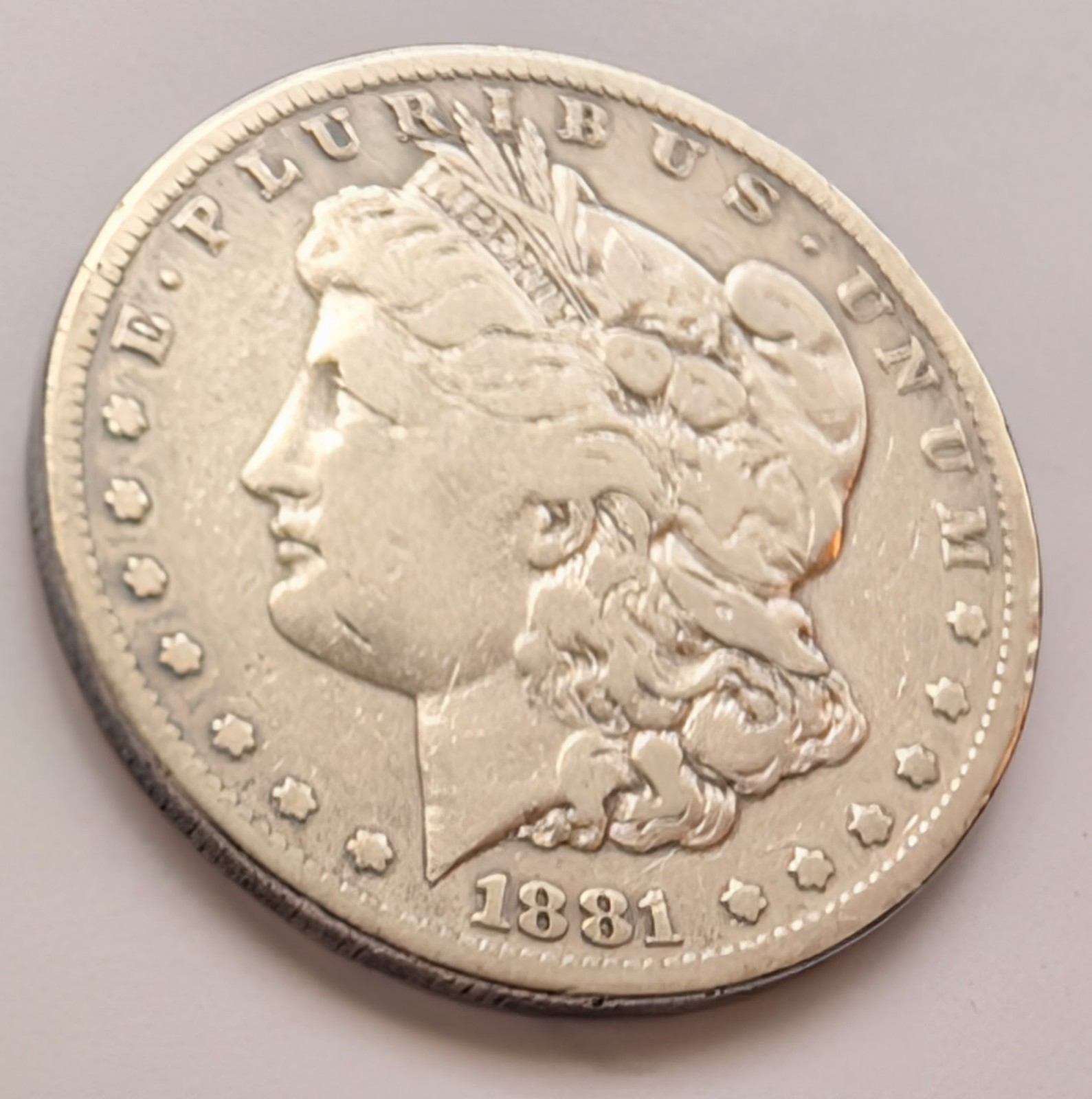 Early - 1881-S Morgan Silver Dollar - 90% US Coin Hard Date M02
