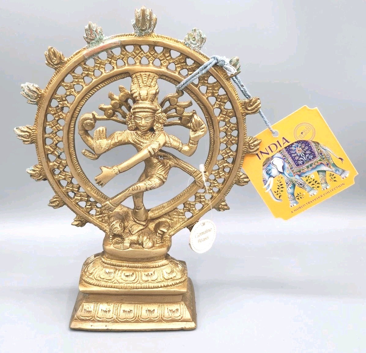 GENUINE BRASS INDIA Dancing Lord Shiva Nataraja Statue Temple Decoration BM40 Ne GENUINE BRASS INDIA Dancing Lord Shiva Nataraja Statue Temple Decoration BM40 Ne
