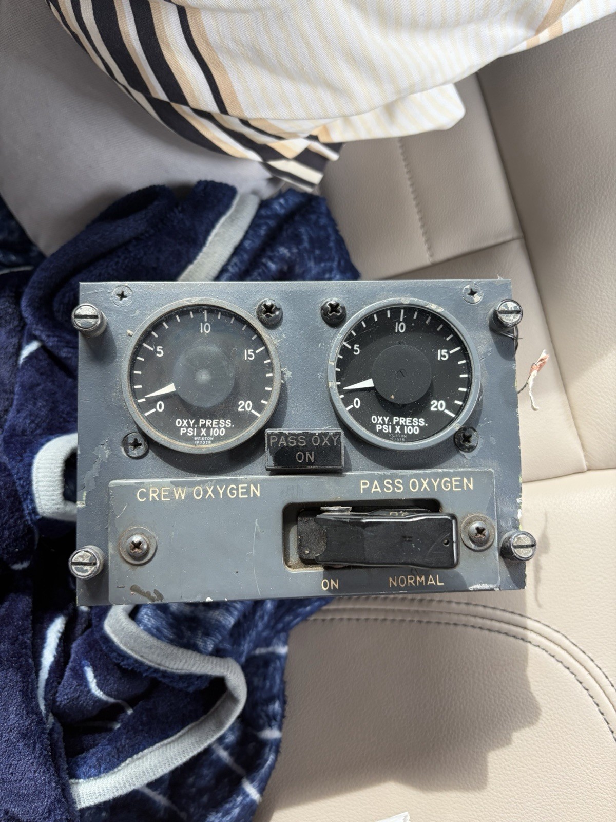 Boeing 737-200 Oxygen System Panel (NOT TESTED) RARE