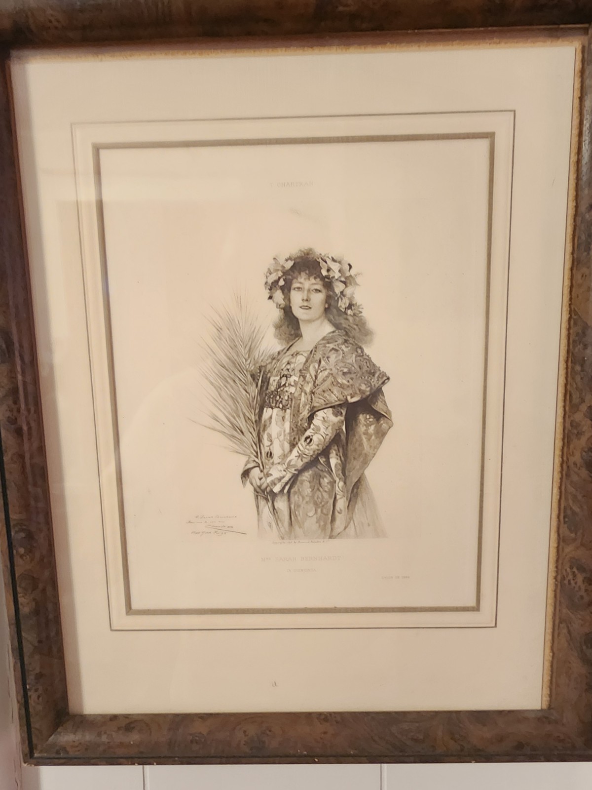French actress Sarah Bernhardt in Gismonda 1896 by T. Chartran Art French actress Sarah Bernhardt in Gismonda 1896 by T. Chartran Art