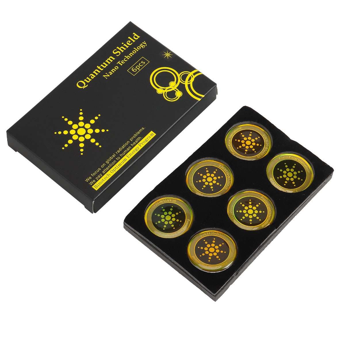 Quantum Anti Radiation Shield 5G EMF Protection - Phones Laptops - 6 Stickers