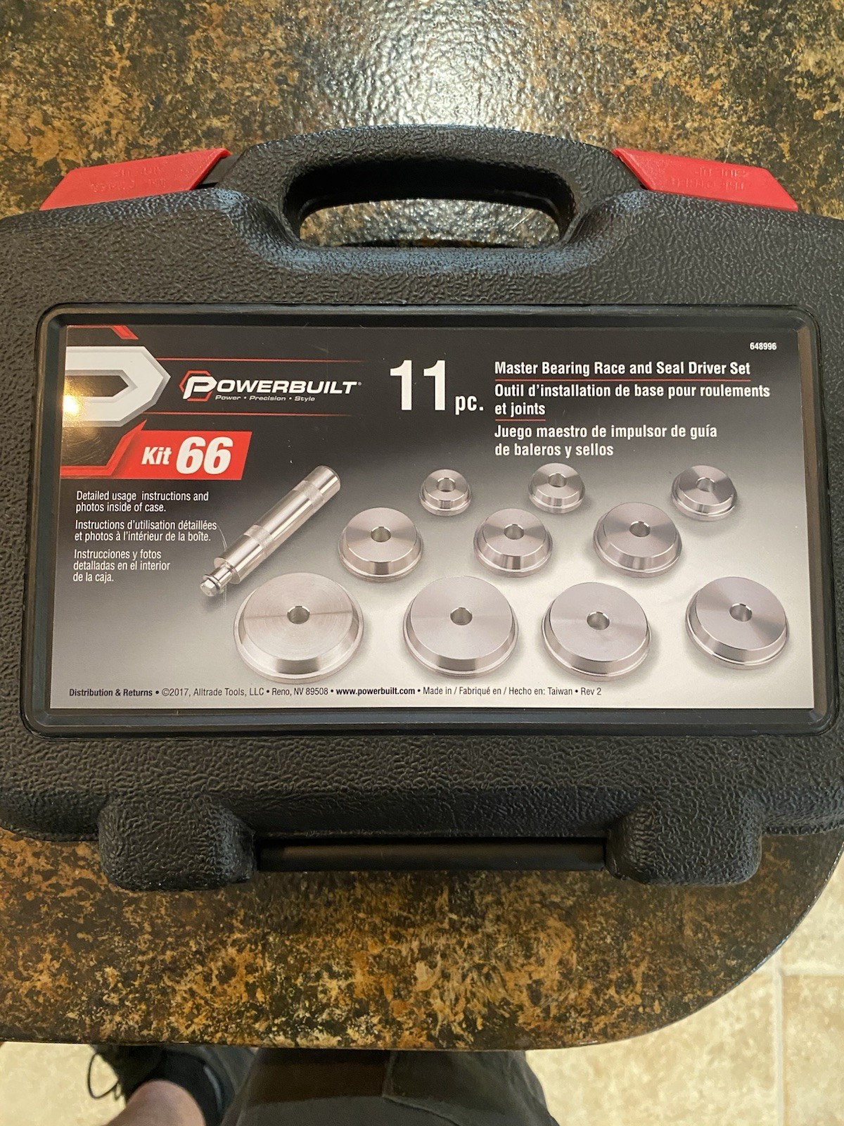 Powerbuilt Master Bearing Race and Seal Driver Kit - 648996 New Never Used