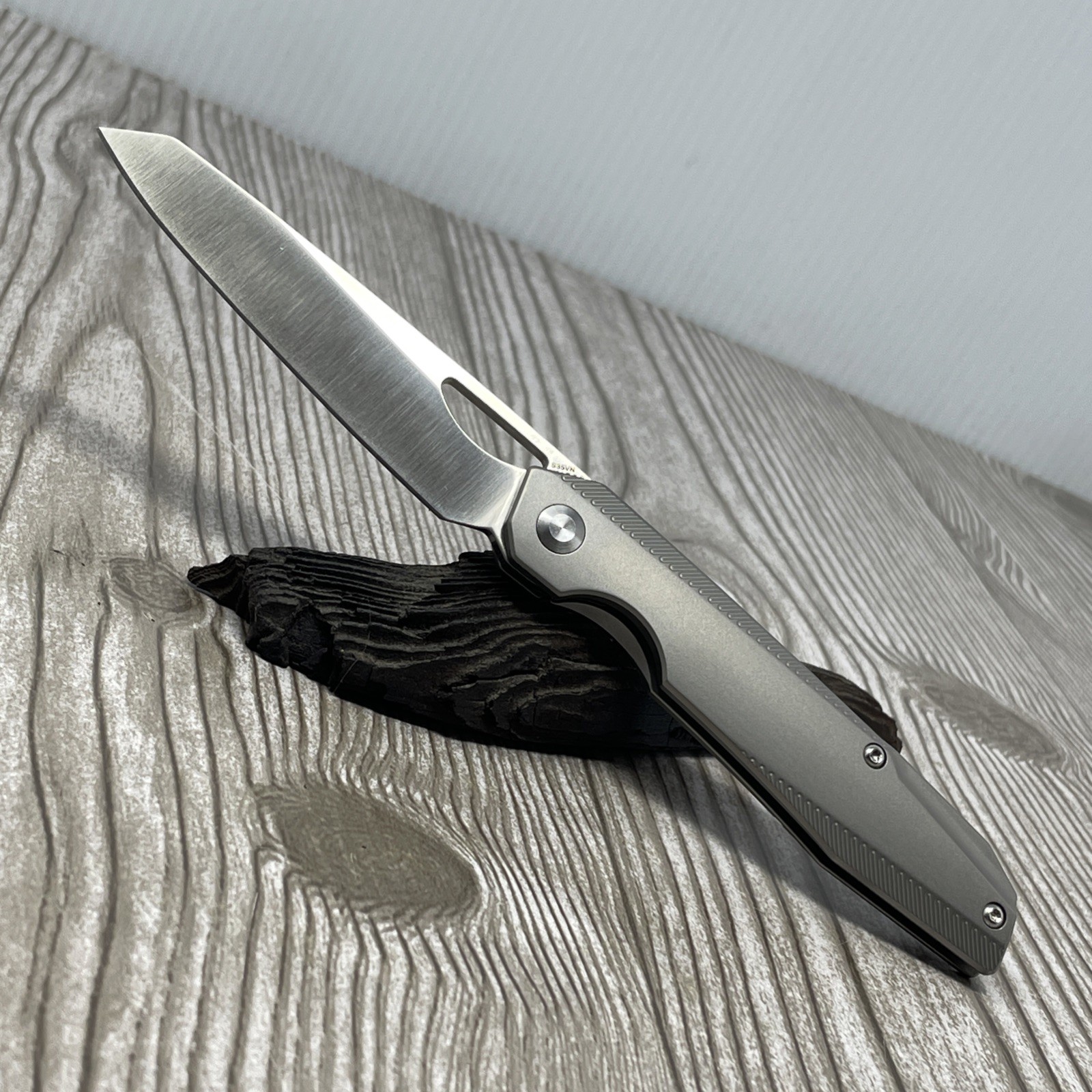 RARE Kizer Genie Titanium FrameLock Front Flipper CPM-S35VN Blade Knife Ki4545A1