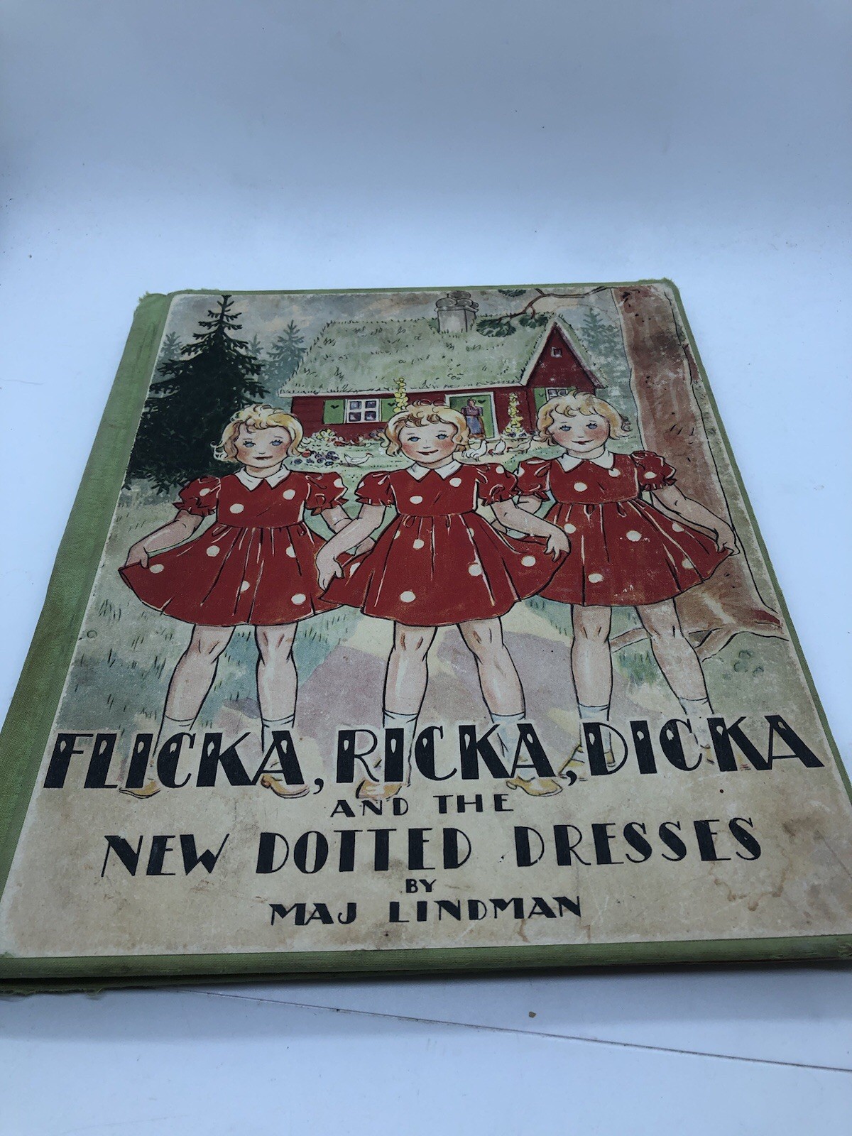 Flicka, Ricka, Dicka and the New Dotted Dresses vintage 1940 hardcover Flicka, Ricka, Dicka and the New Dotted Dresses vintage 1940 hardcover