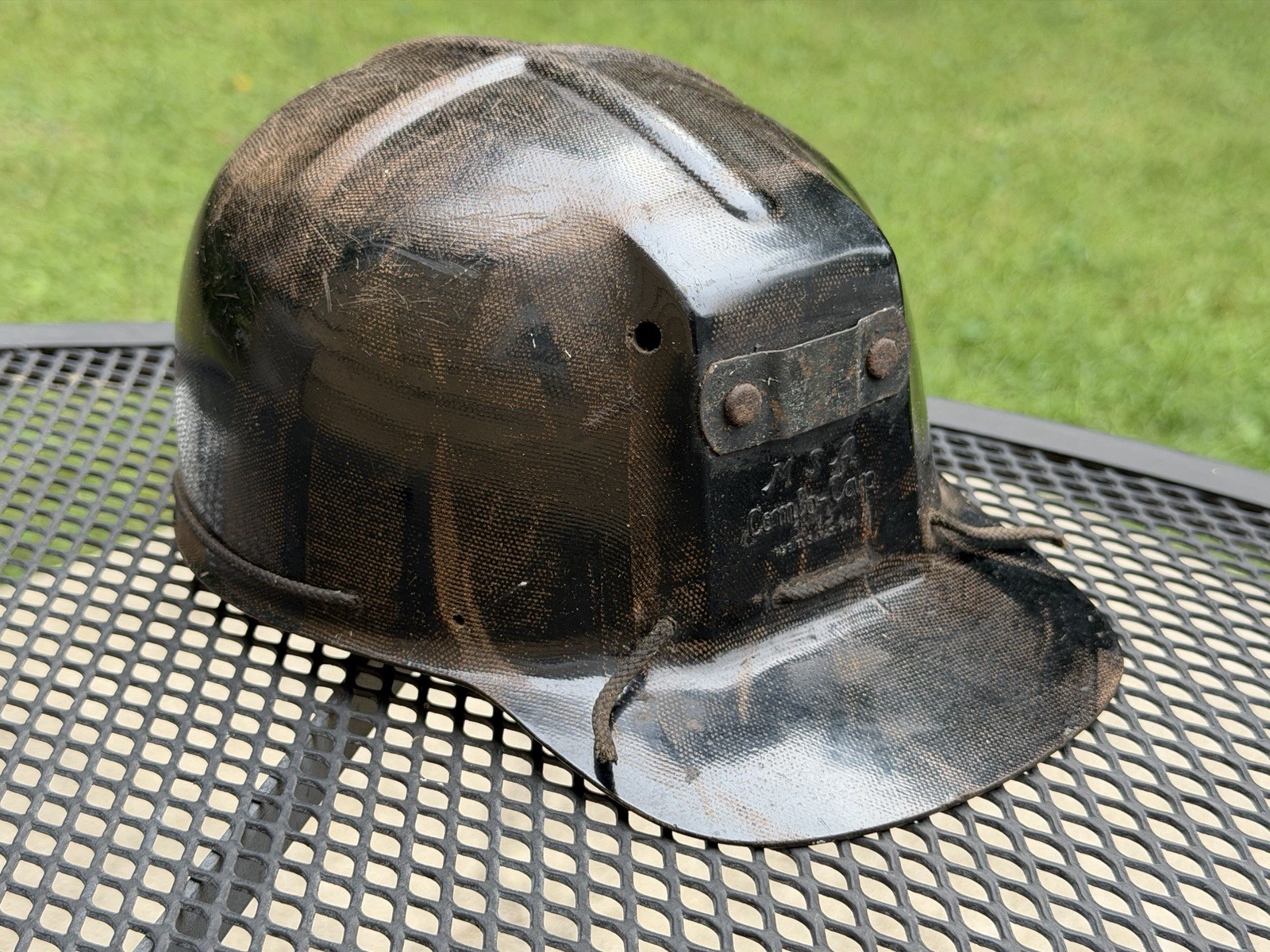Vintage MSA Comfo Cap Coal Miner Mining Low Vein Helmet Hat Tiger Stripe READ Vintage MSA Comfo Cap Coal Miner Mining Low Vein Helmet Hat Tiger Stripe READ