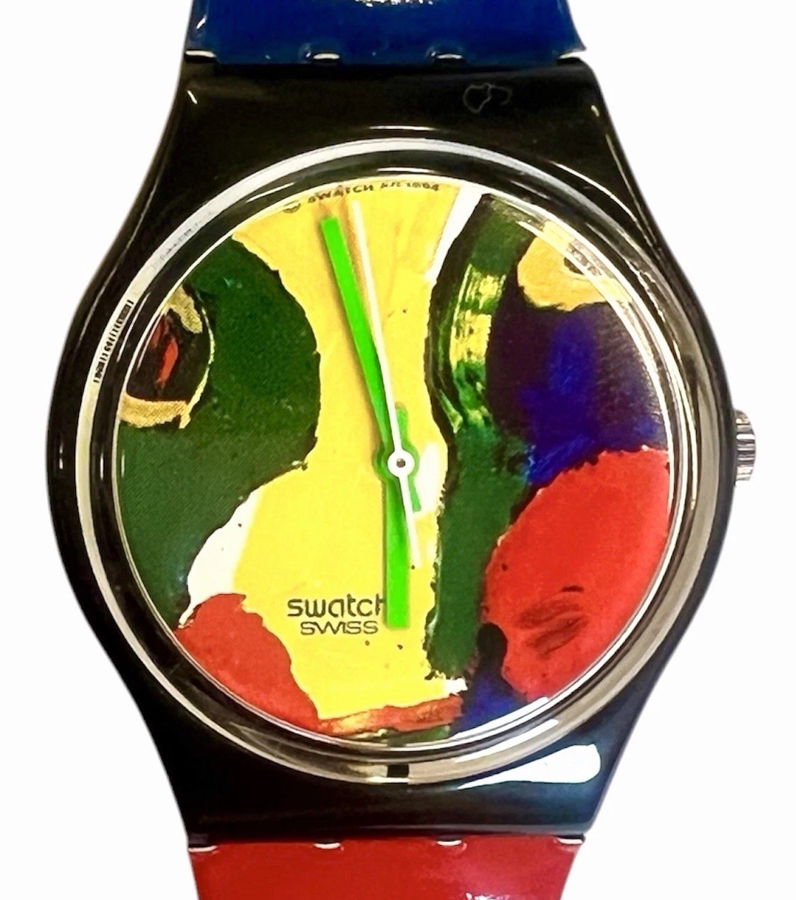 Vintage Swatch Temps Zero GB166 1995 Bengt Lindstrom Artist 34mm Swiss Quartz