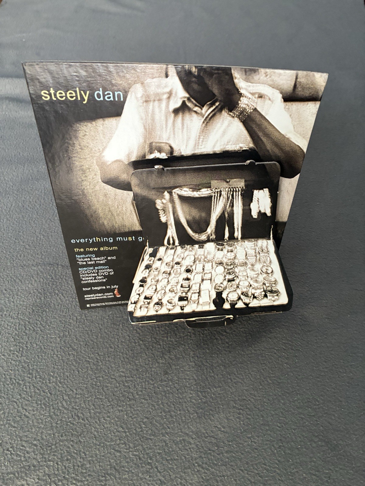 Ultra Rare Steely Dan Everything Must Go Promo Cardboard Counter Display Ultra Rare Steely Dan Everything Must Go Promo Cardboard Counter Display