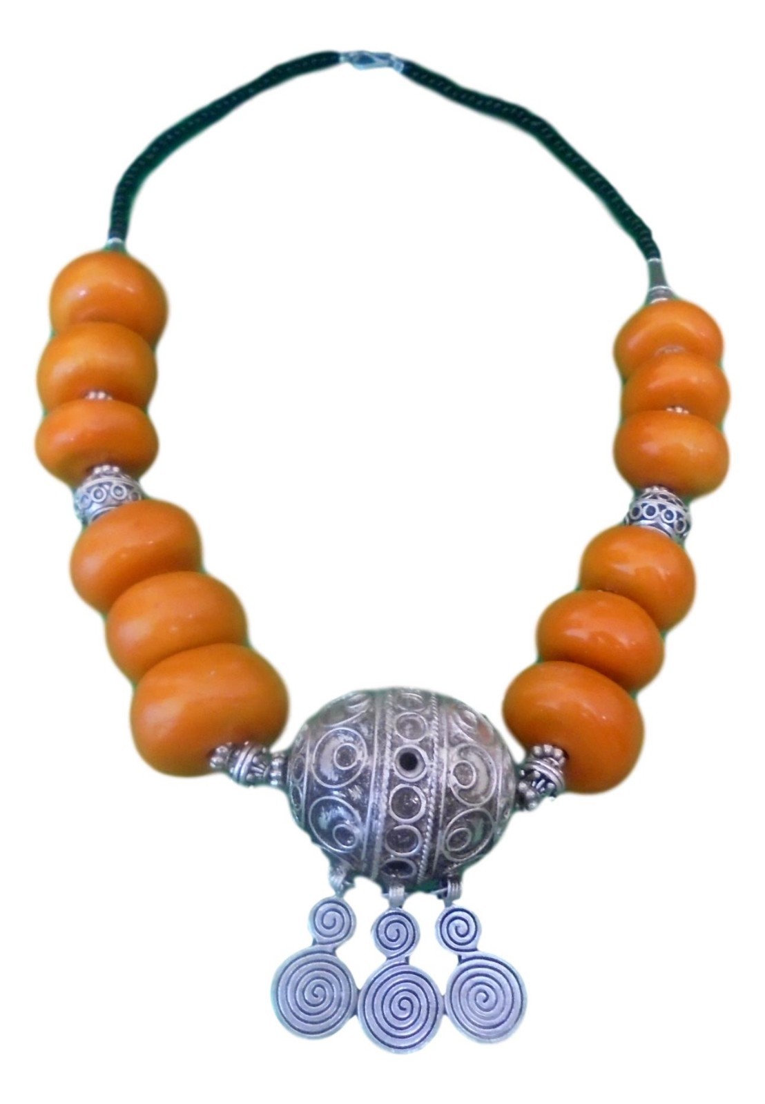  Magnificent Moroccan Berber Amber Beaded Necklace.