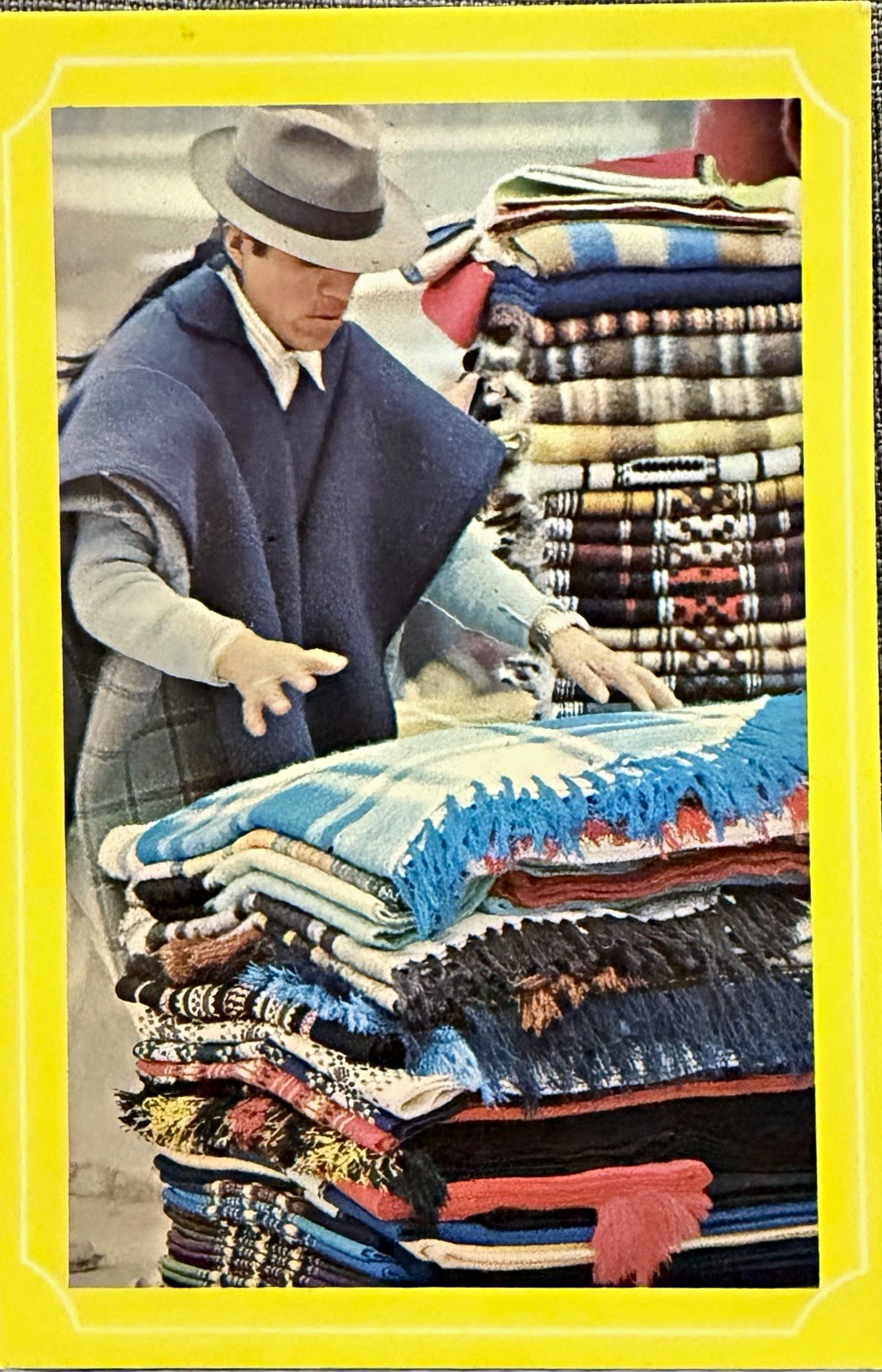 Vintage Feraud Otavalo Ecuador Imbabura Market People Postcard Unposted