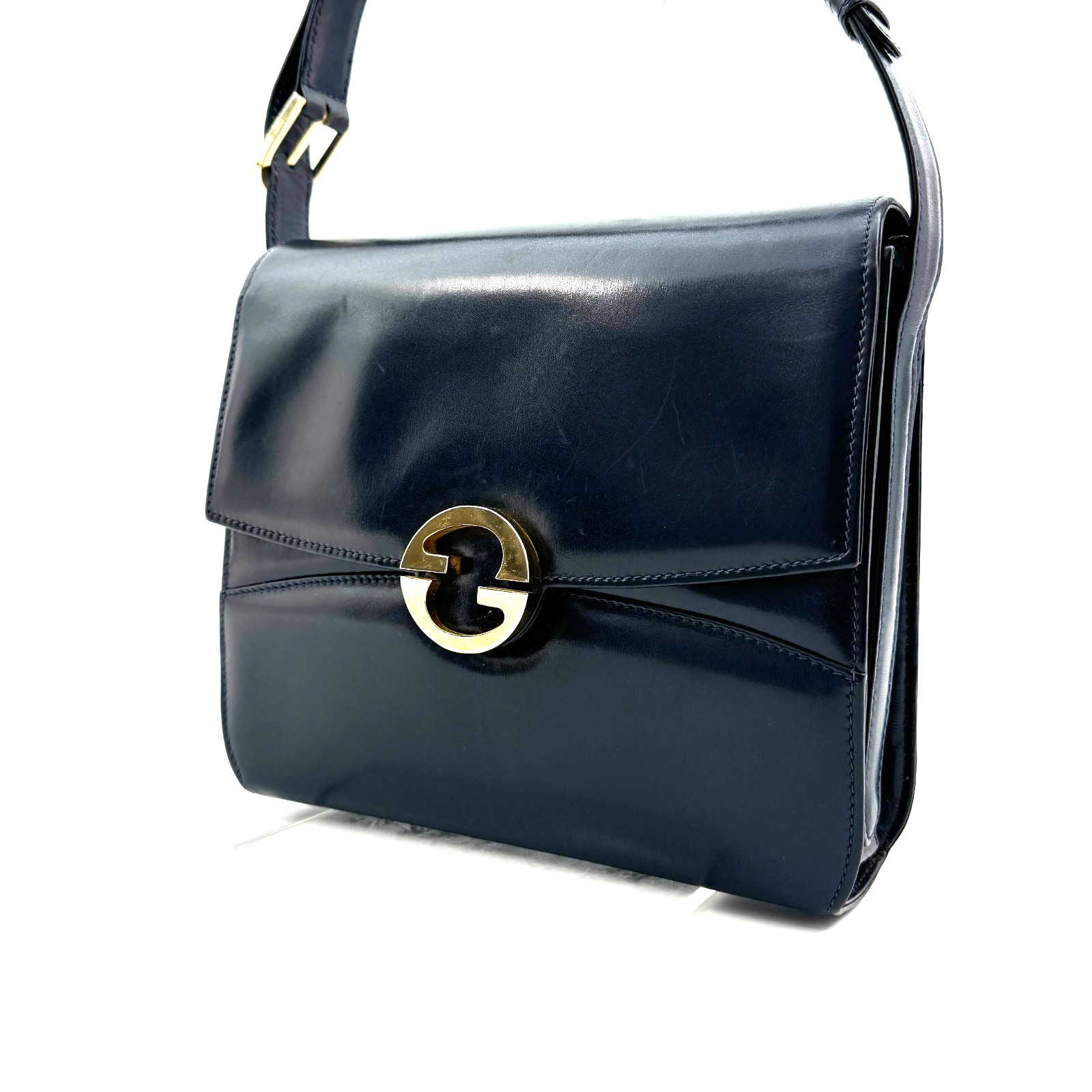 Vintage Gucci Interlocking Hand Bag Black
