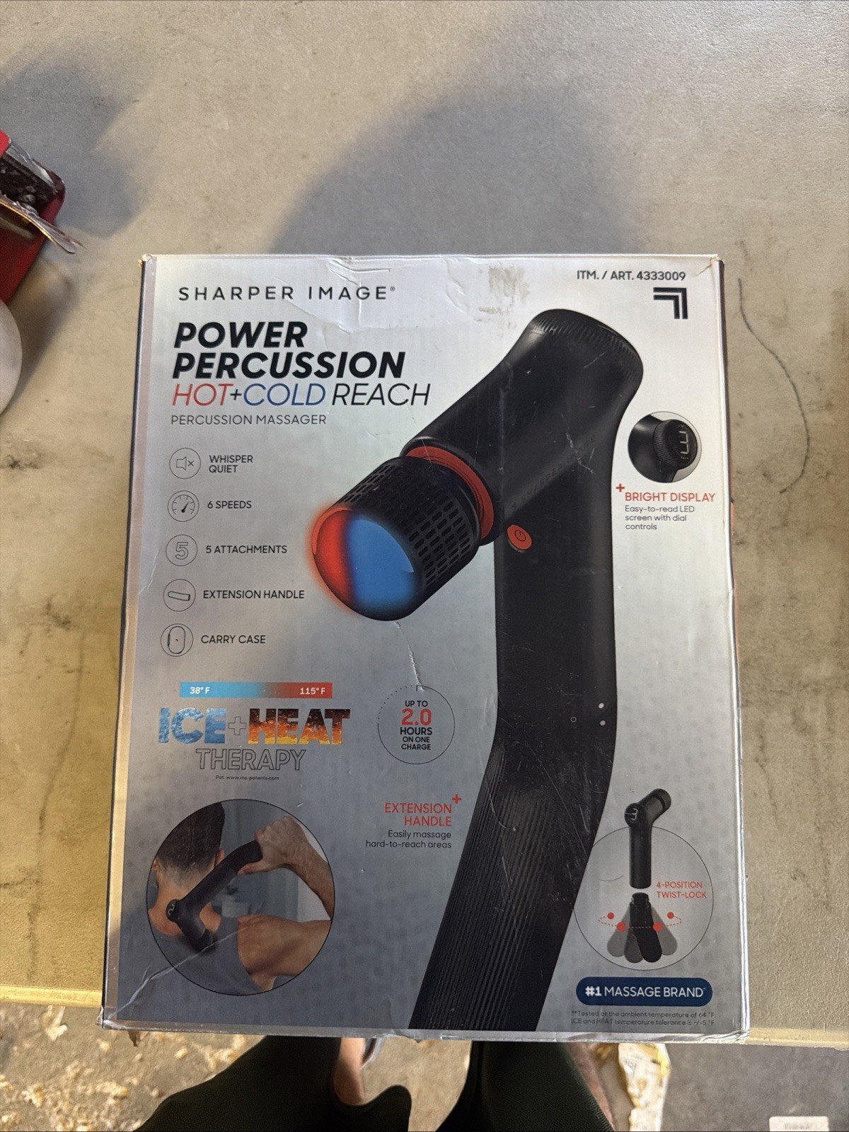 New Sharper Image Power Percussion Hot+Cold Reach Massager New Sharper Image Power Percussion Hot+Cold Reach Massager