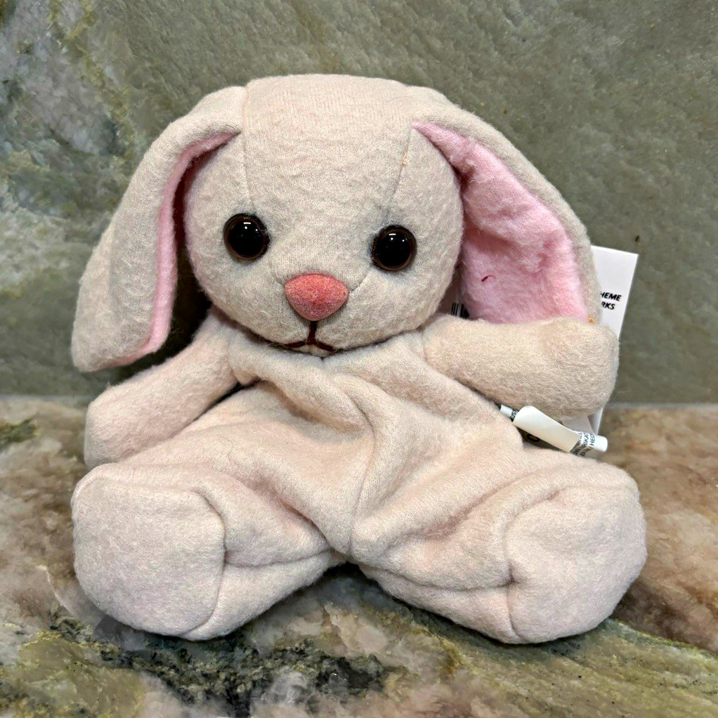 RARE Vintage 1997 Disney Store Cuppy Bean Bag Plush Pink Bunny Rabbit