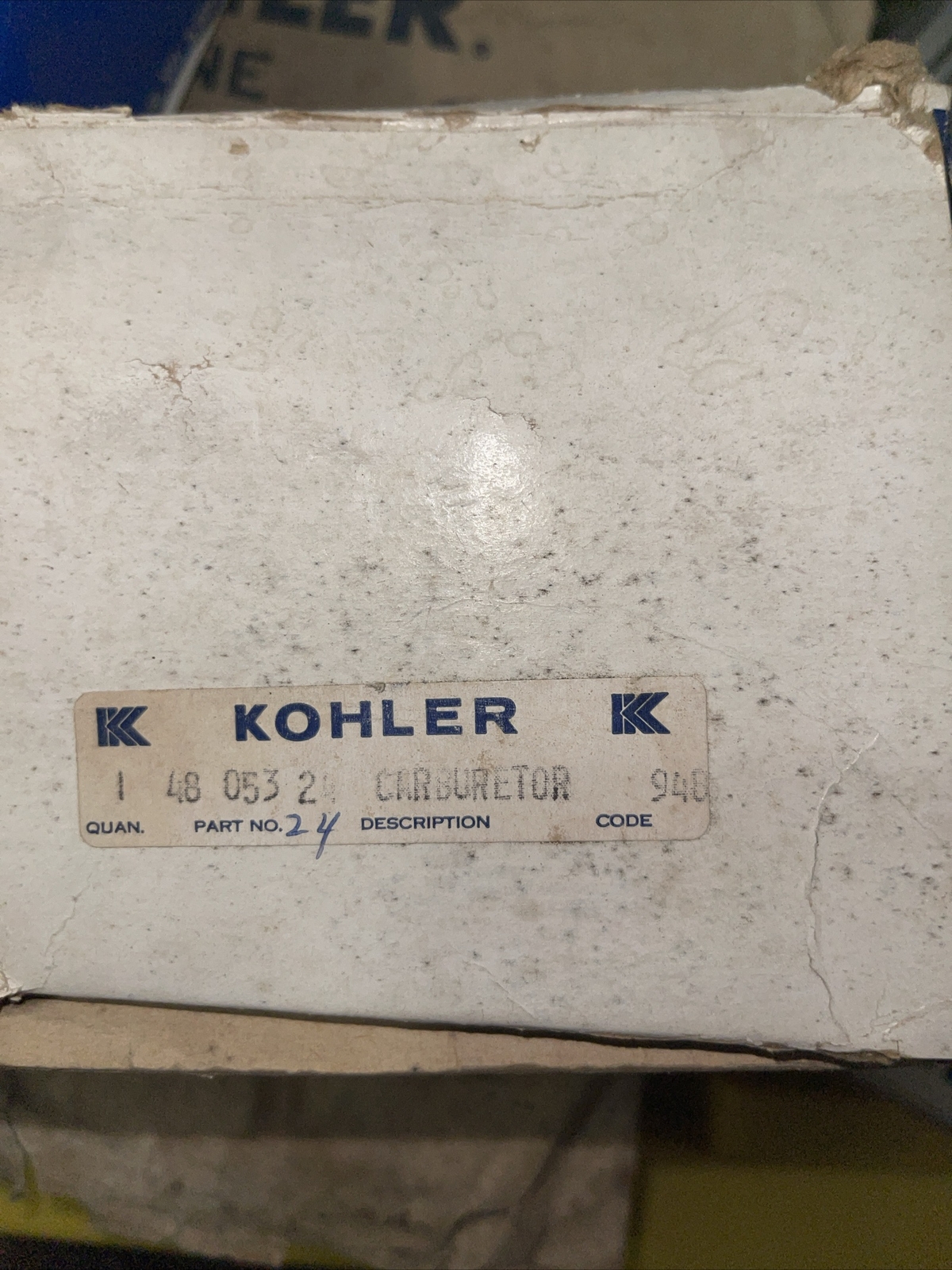 KOHLER, New Original O.E.M., N.O.S. Genuine Carburetor #4805325 Discontinued