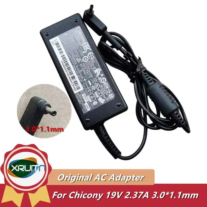 Genuine Chicony for Acer Charger AC Power Adapter A18-045N2A 19V 45W 3.0*1.0mm Genuine Chicony for Acer Charger AC Power Adapter A18-045N2A 19V 45W 3.0*1.0mm