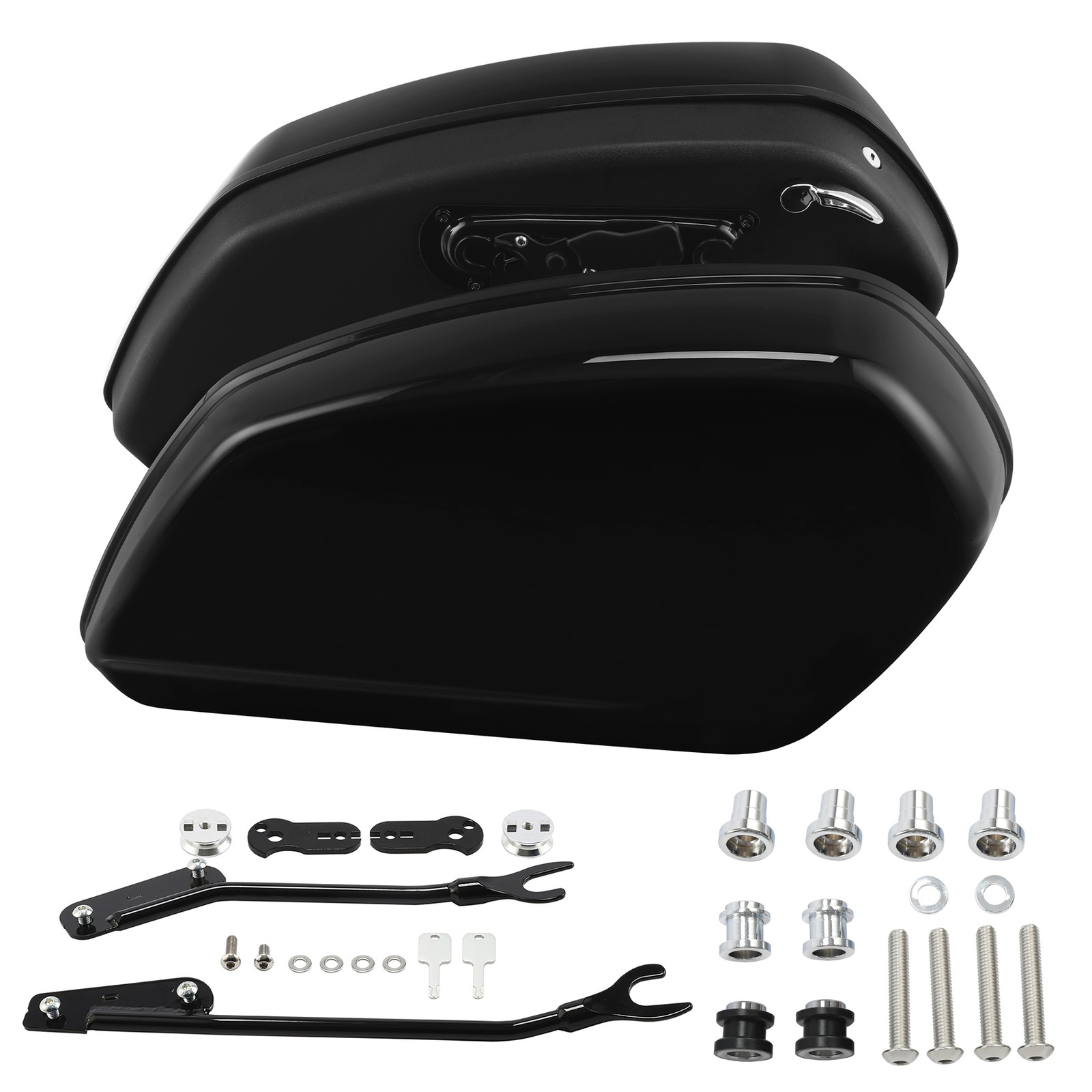 Vivid Black Hard Saddlebag Docking Kit Fit For Harley Sport Glide FLSB 2018-2024