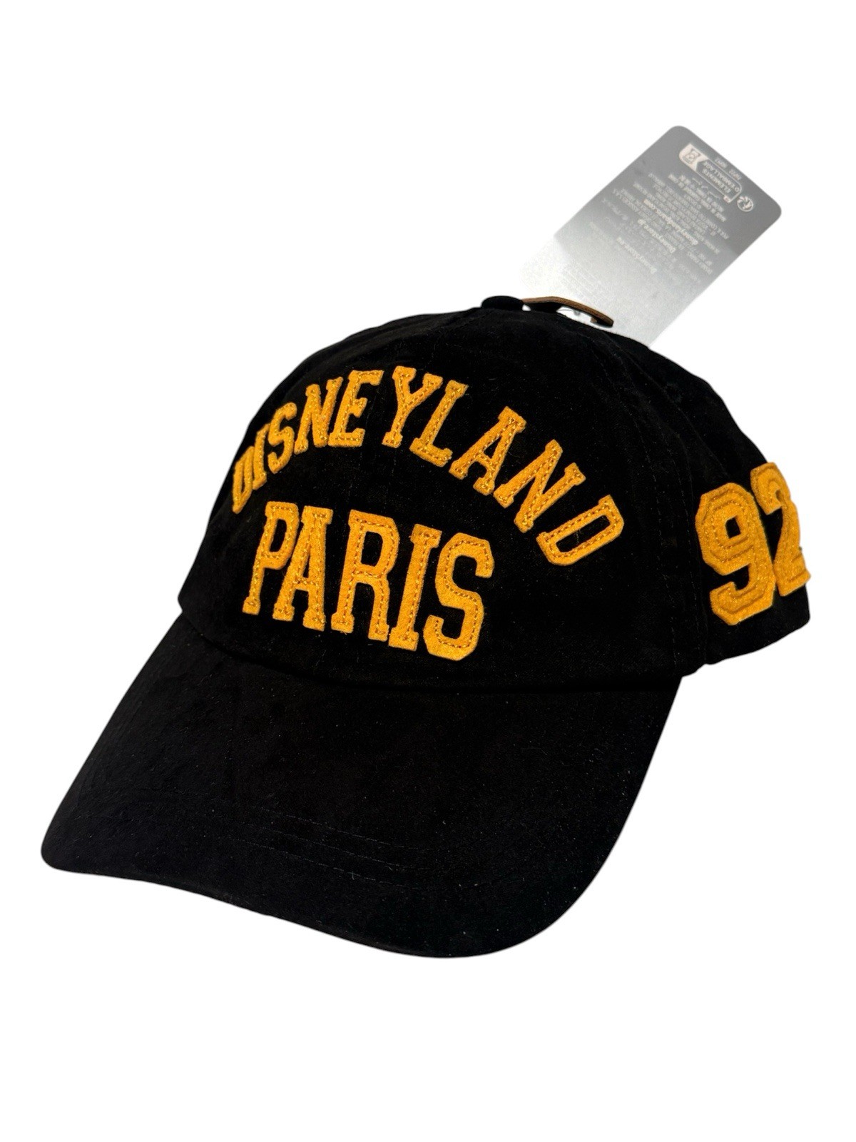 Disneyland Paris Est. 92 Black Baseball Cap  Adult One Size NWT