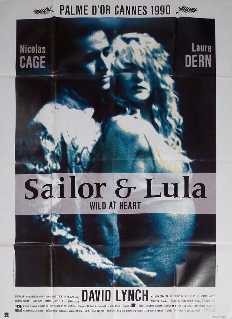 WILD AT HEART - LYNCH / DERN / CAGE / DAFOE - ORIGINAL LARGE MOVIE POSTER