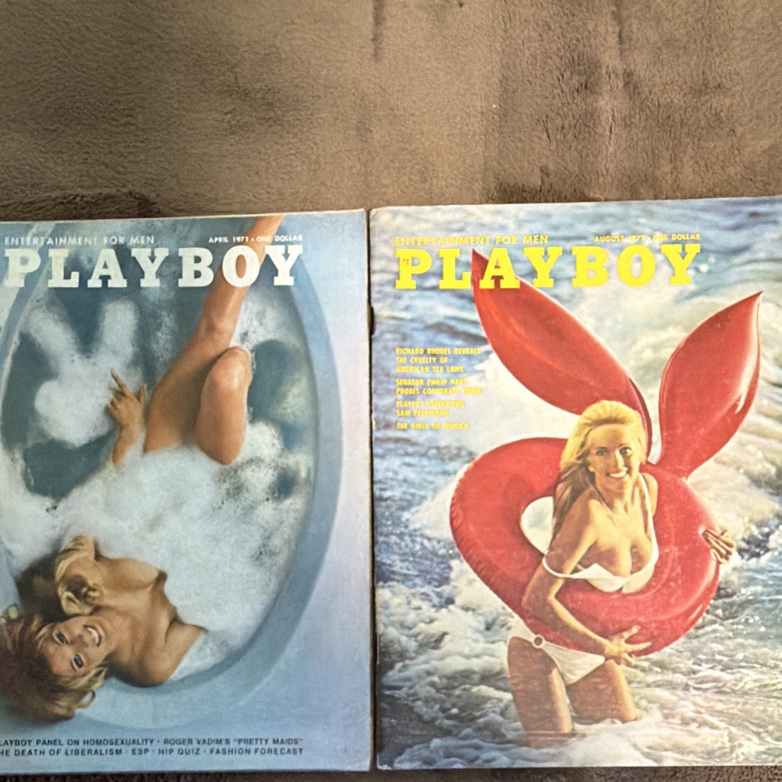 Vintage Playboy Lot April 1971 (Chris Cranston) & August 1972 (Linda Summers) Vintage Playboy Lot April 1971 (Chris Cranston) & August 1972 (Linda Summers)