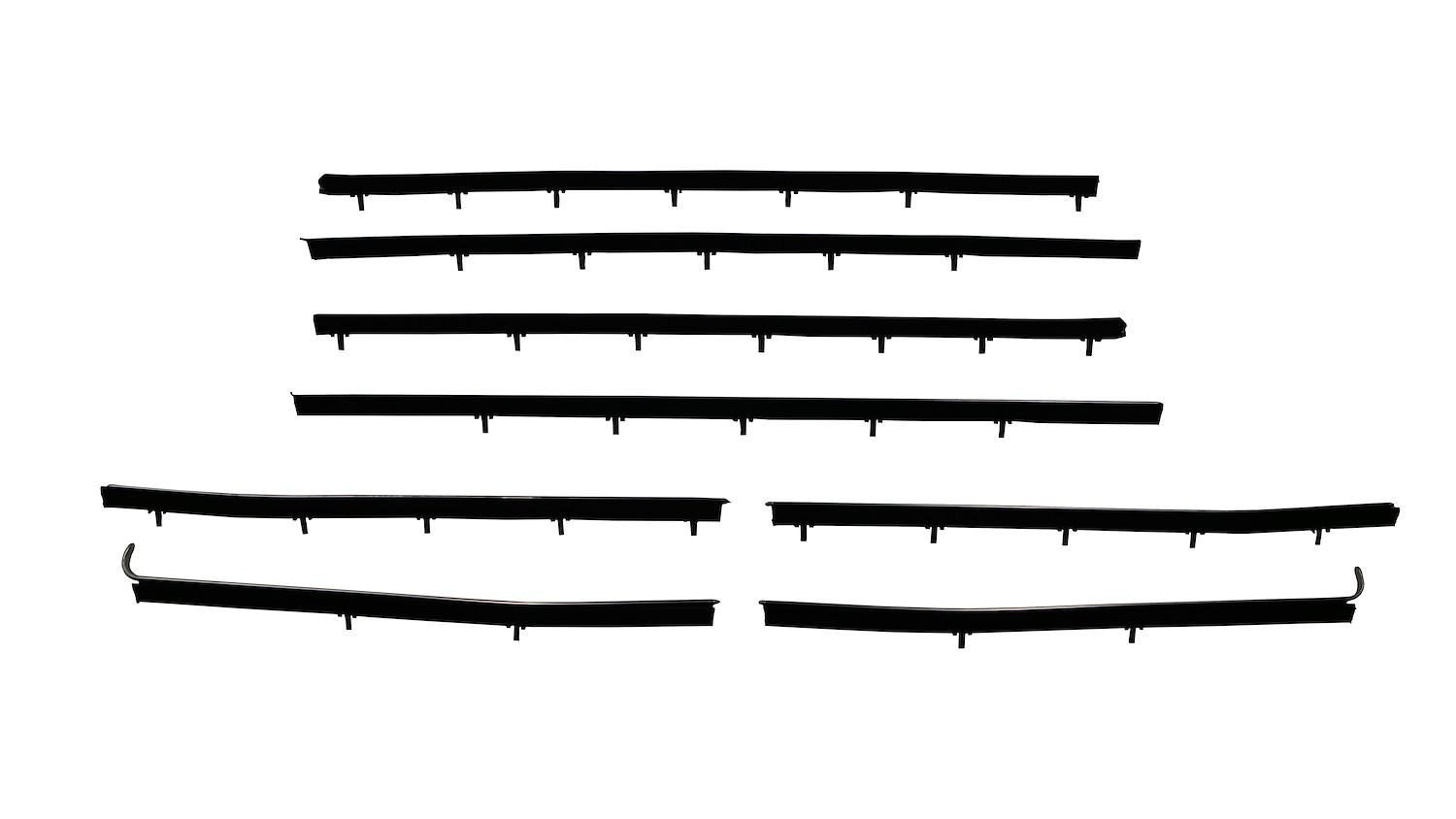JEGS Complete Window Guide Felt Kit for 1966-1967 Chevrolet Chevelle 2-Door
