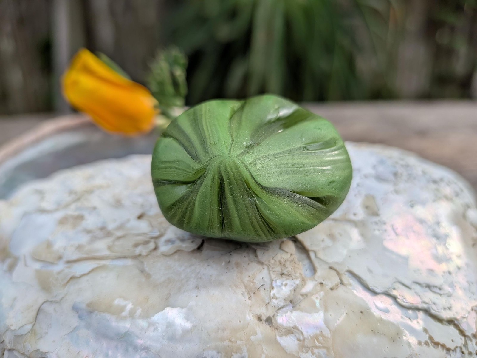 Vintage Green Swirl Davenport Sea Glass, Polished California Beach Glass Vintage Green Swirl Davenport Sea Glass, Polished California Beach Glass