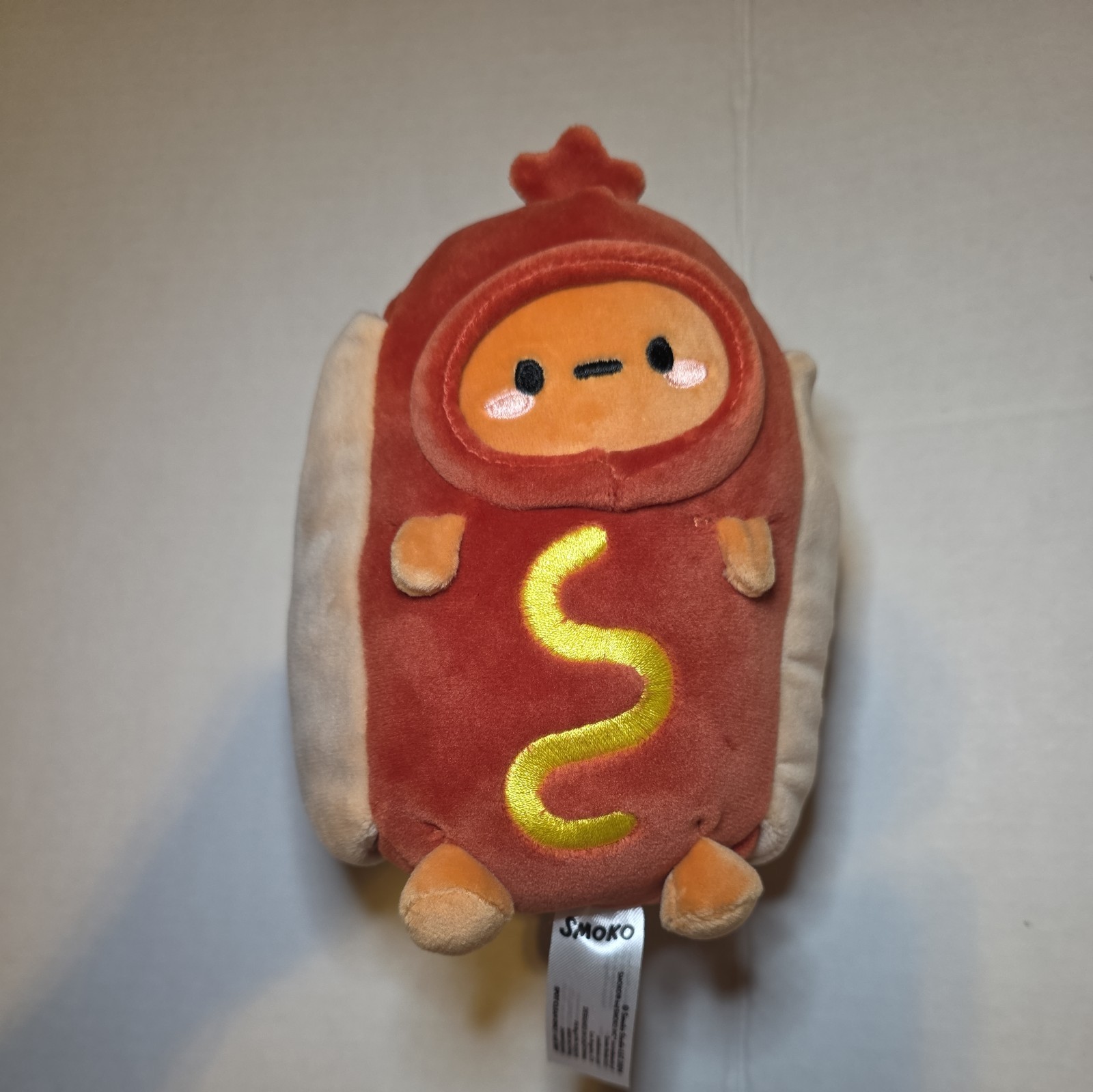Smoko Tayto Hot Dog Plush Stuffed Cute Brown Comfort Food Toy 6\ Smoko Tayto Hot Dog Plush Stuffed Cute Brown Comfort Food Toy 6\