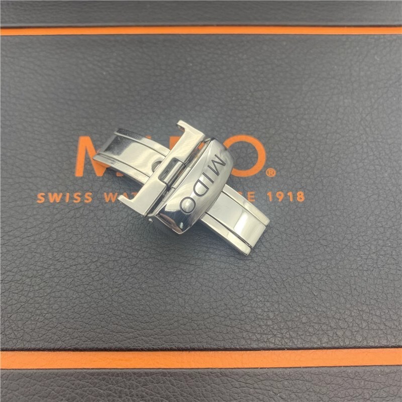 New MIDO 18mm 20mm Steel Clasp Buckle for Leather band strap 18mm at buckle end