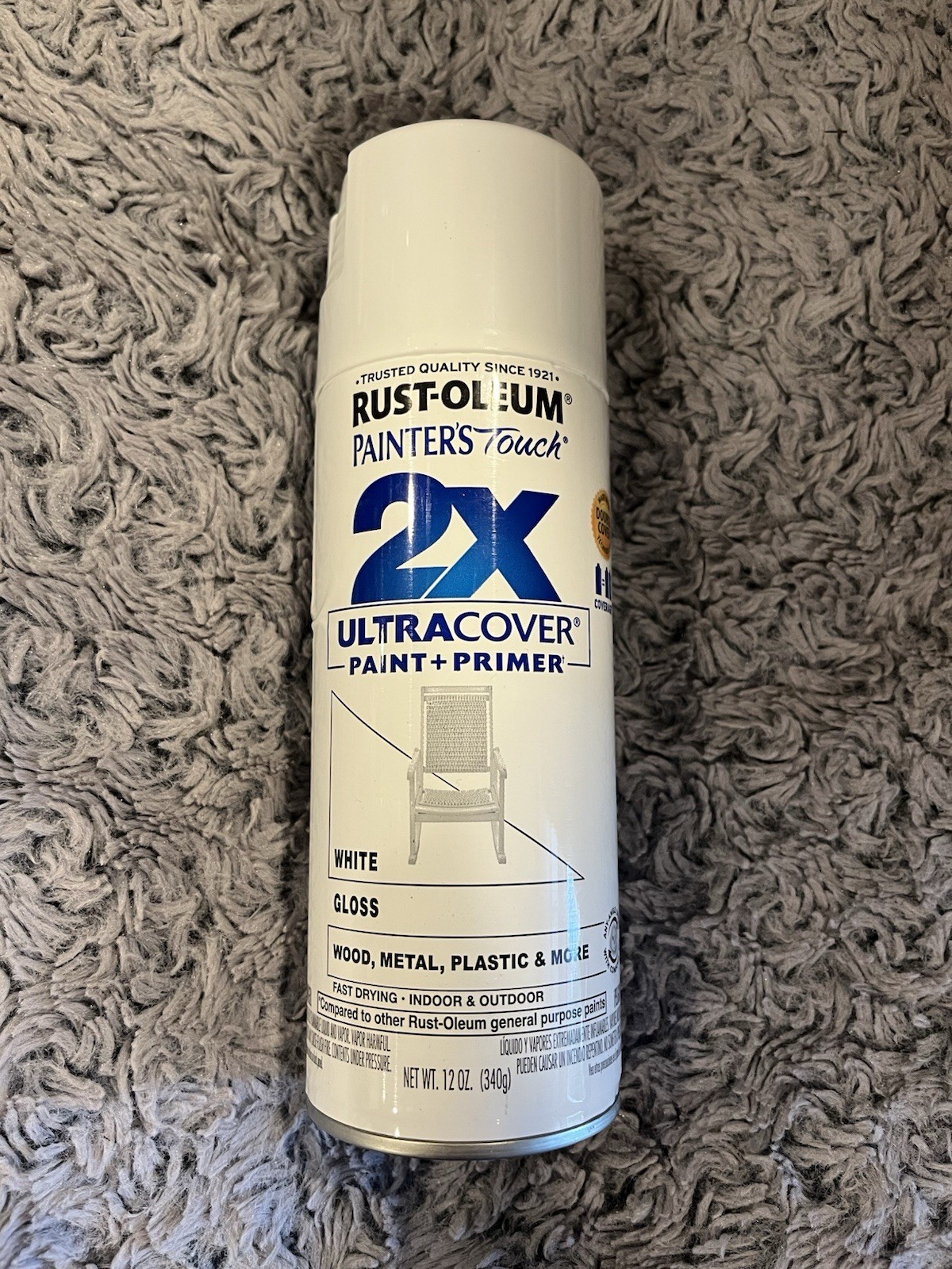 Rust-Oleum Painter's Touch 2X Ultra Cover Spray Paint, White (6 Pack)