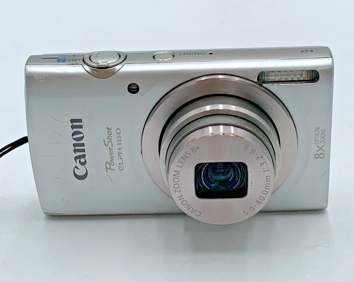 CANON PowerShot ELPH 180 20MP 8x Optical Zoom Digital Camera W.BATT/8GB/C/READ