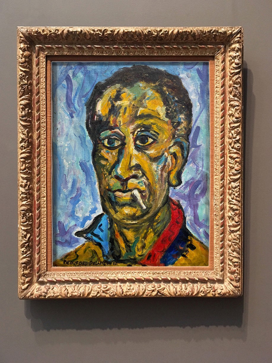 Beauford Delaney Painting - Abstract Figures art - Harlem Renaissance art