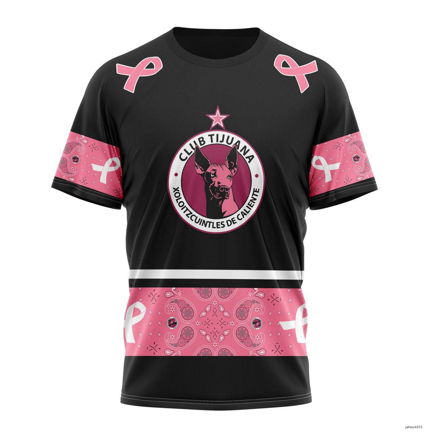Personalized Liga MX Club Tijuana Shirt 3D PINK BREAST CANCER