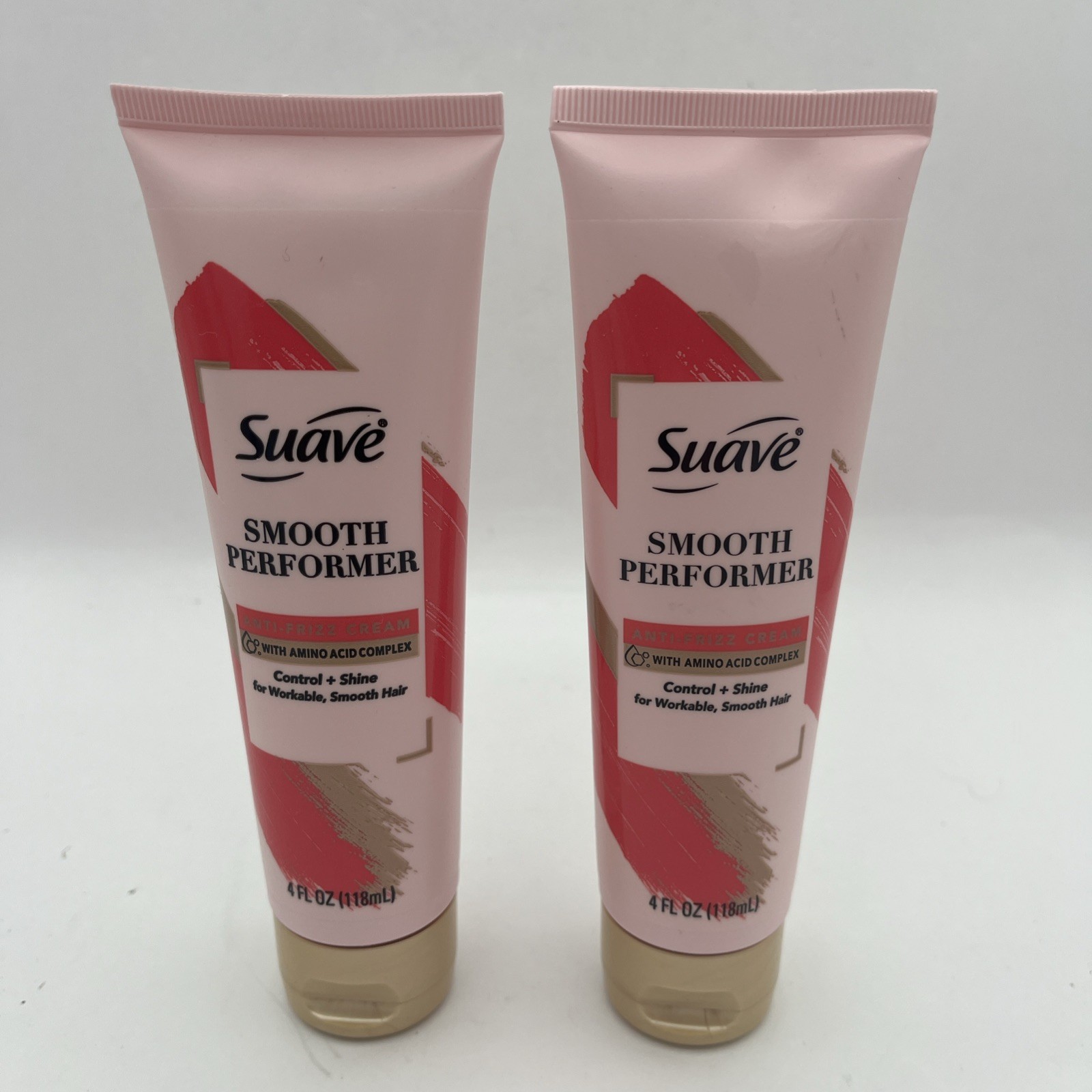 (2) Suave Smooth Performer Anti-Frizz Styling Smoothing Cream Control Shine 4oz (2) Suave Smooth Performer Anti-Frizz Styling Smoothing Cream Control Shine 4oz