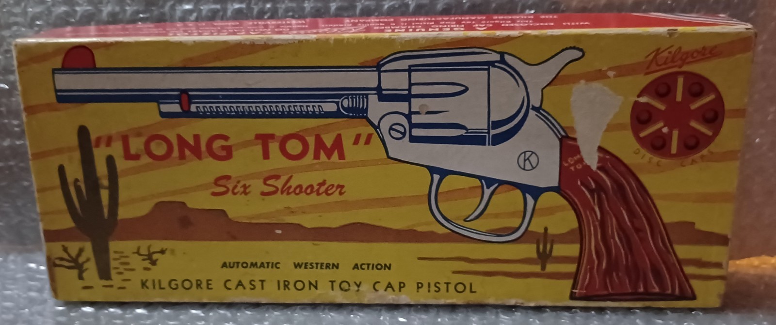 Vintage Kilgore Long Tom Capgun in Original Box & Original Accessories Box Only
