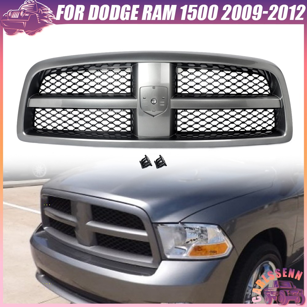 PDM MINERAL GRAY METALLIC Front Bumper Upper Grille For 2009-2012 DODGE RAM 1500
